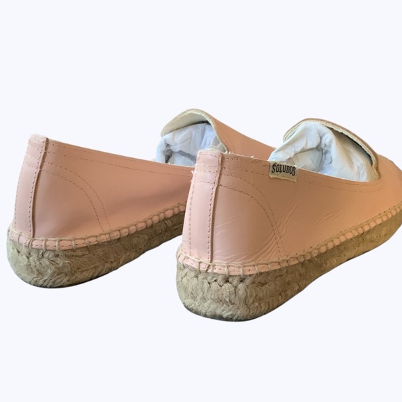 Soludos Pink Leather Smoking Espadrille SZ 7 - Picture 5 of 12